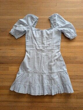 Reformation Paxton Dress Organic Cotton Broderie Anglaise